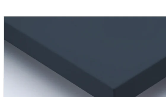 Matte cobalt blue cabinet finish sample.