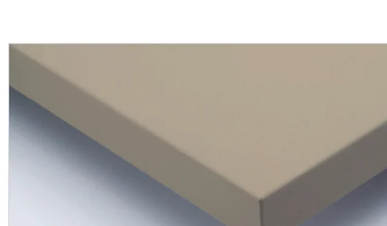 Matte dune beige cabinet finish sample.