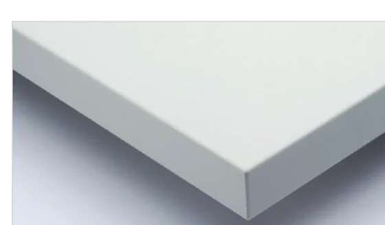 Matte moonstone white cabinet finish sample.